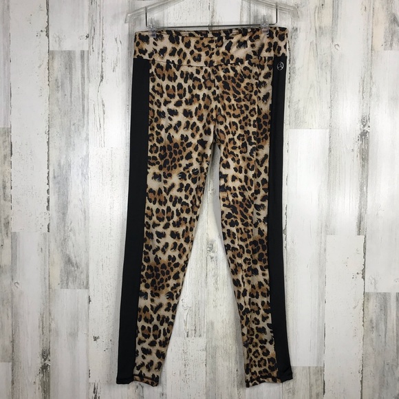 Leopard print leggings with zipper pocket - Picture 1 of 8